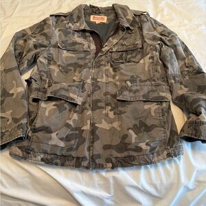 Mossimo Supply Co. Gray Camouflage Jacket